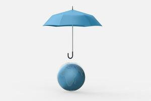 3d rendering, the umbrella with white background photo