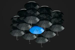 3d rendering, the umbrella with white background photo