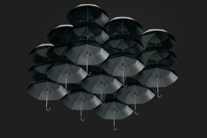 3d rendering, the umbrella with white background photo