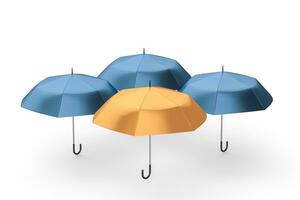 3d rendering, the umbrella with white background photo