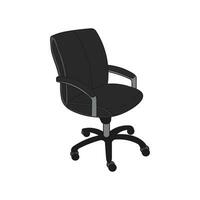 Kids drawing Cartoon Vector illustration office chair icon Isolated on White Background