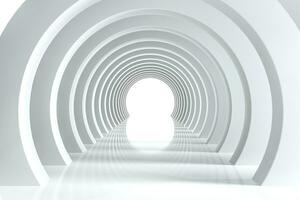 3d rendering, dark science-fiction tunnel, dark background photo