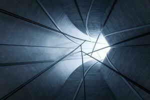 3d rendering, dark science-fiction tunnel, dark background photo