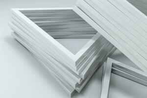 3d rendering, triangle metal framework, industrial background photo