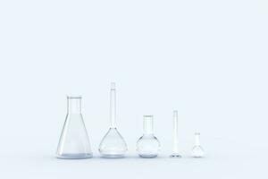 3d rendering, test tube and beaker in the lab photo