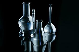 3d rendering, test tube and beaker in the lab photo