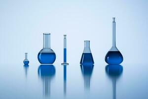 3d rendering, test tube and beaker in the lab photo