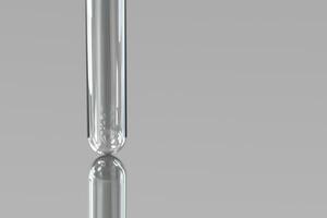 Chemical test tube in the lab, 3d rendering. photo