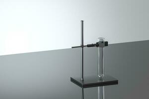 Chemical test tube in the lab, 3d rendering. photo