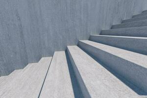 The stairway in the daylight with white background, 3d rendering. photo