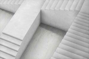 The stairway in the daylight with white background, 3d rendering. photo