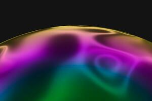 Spheres with the colorful surface, dark background, 3d rendering. photo