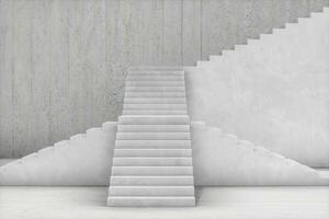 The stairway in the daylight with white background, 3d rendering. photo