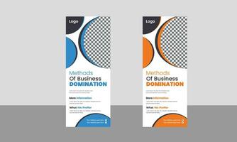 Modern business roll up banner and template design vector