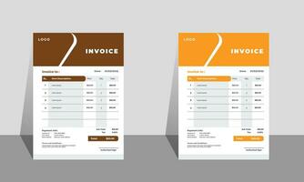 Free vector professional simple invoice template