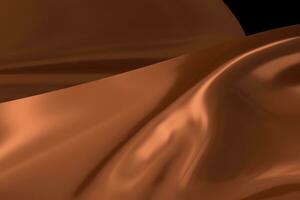 3d rendering, brown flowing cloth background. photo