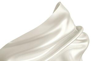 3d rendering, white flowing cloth background. photo