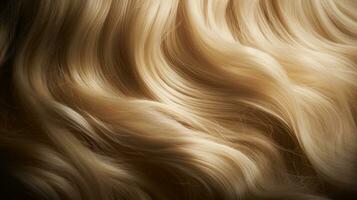 Beautiful wavy blond hair. Generative Ai photo