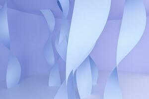 3d rendering, purple smooth curves background photo