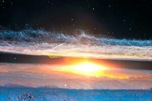 3d rendering, the magnificent spiral nebula. The universe background. photo