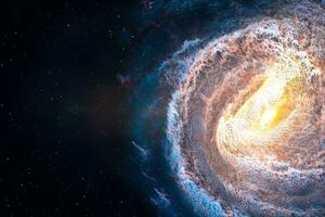 3d representación, el magnífico espiral nebulosa. el universo antecedentes. foto