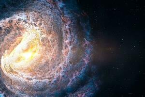 3d rendering, the magnificent spiral nebula. The universe background. photo