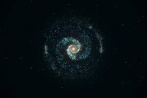 3d representación, el magnífico espiral nebulosa. el universo antecedentes. foto