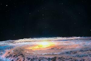 3d rendering, the magnificent spiral nebula. The universe background. photo