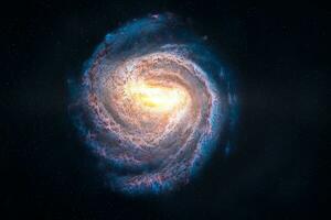 3d rendering, the magnificent spiral nebula. The universe background. photo