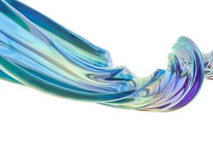 3d rendering, colorful transparent silk photo