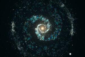 3d rendering, the magnificent spiral nebula. The universe background. photo