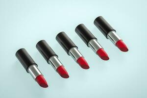 Lipstick with light color background, product photography, 3d rendering. photo