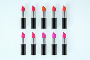 Lipstick with light color background, product photography, 3d rendering. photo