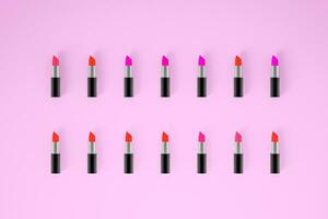 Lipstick with light color background, product photography, 3d rendering. photo