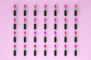 Lipstick with light color background, product photography, 3d rendering. photo