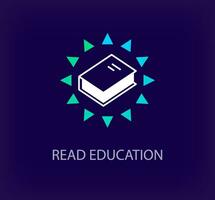 Creative education book design. Unique color transitions. Unique education schools corporate design template. vector