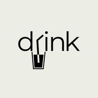 vector bebida texto logo diseño