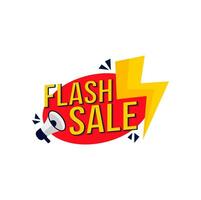 flash sale concept illustration  simple template post icon for media secila background. flash sale business vector design.