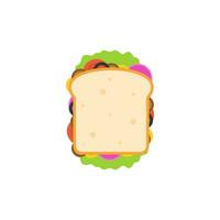 Ilustración de vector de diseño plano sándwich