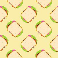 sandwich seamless pattern vector illustration