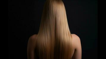 Beautiful Long Straight Hair. Generative Ai photo