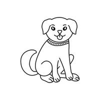 Cute Dog Cartoon. vector illustration