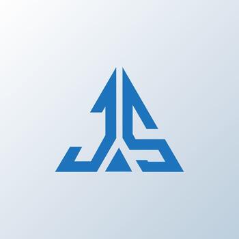 JS letter logo creative design. JS unique design. vector