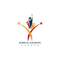 plantilla de vector de diseño de logotipo de educación