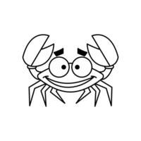 Cartoon Crab icon illustration template for many purpose vector