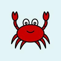 Cartoon Crab icon illustration template for many purpose vector