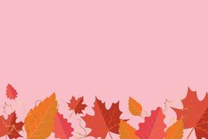 fondo de otoño con hojas de colores vector