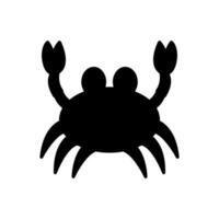 Crab silhouette icon illustration template for many purpose. Isolated on white background vector