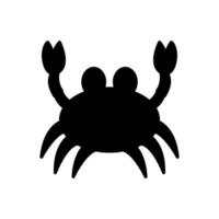 Crab silhouette icon illustration template for many purpose. Isolated on white background vector