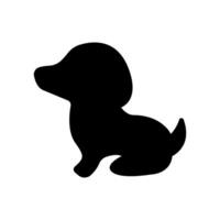 Dog silhouette icon illustration template for many purpose. Isolated on white background vector